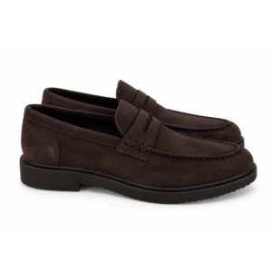 Geox mocassini uomo in camoscio marrone  eleganti e casual