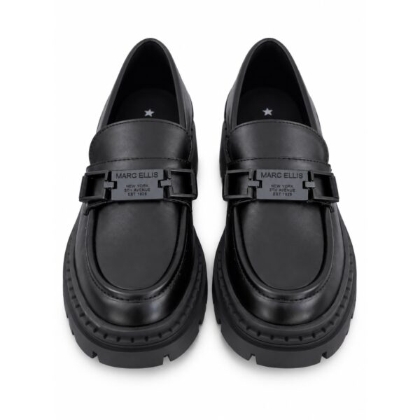 Marc Ellis Mocassini Donna Metallizzato con Fibbia e Suola Platform Carrarmato