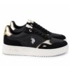 U.s. polo assn. sneakers donna nere e oro sportive