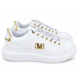54f6188c-9797-4287-8a36-e998834baedb Marc Ellis Sneakers Donna con Dettagli Oro e Suola Platform
