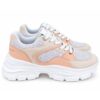 Marc Ellis Sneakers Donna Rosa e Bianche Platform con Suola Carrarmato