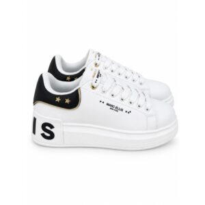70b42abf-565d-40af-b087-3b496f3a8984 Marc Ellis New York Sneakers Donna con Dettagli Oro e Nero