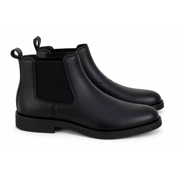 Stivaletti uomo chelsea in vera pelle nera  ankle boots ele