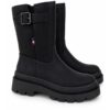 U.s. polo assn. stivali donna neri con suola platform