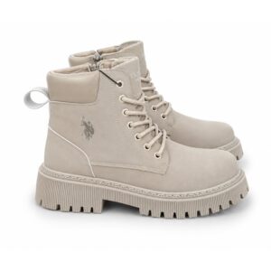 U.s. polo assn. stivaletti donna ankle boots platform  beig