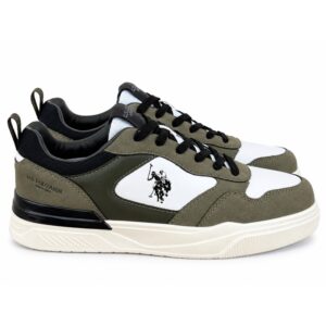 U.s. polo assn. sneakers uomo verde militare e bianche sport