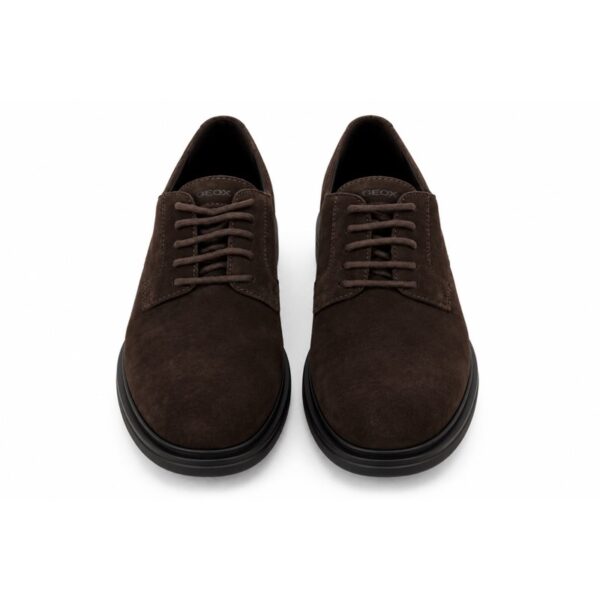 Geox scarpe uomo in camoscio marrone  stringate eleganti ca