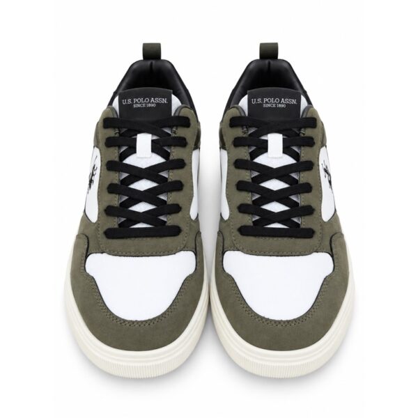 F73854C0D313DF045071CAA056F9CD68_ U.s. polo assn. sneakers uomo verde militare e bianche sport