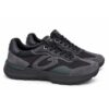 Guardiani sneakers uomo nere e grigie con dettagli verde scu