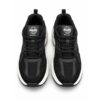 4us sneakers donna nere con suola alta 5 cm sportive e casua