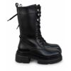 0E1CB3F5E5459A669C78A296AD7F077A_ Emanuelle vee stivali donna neri stringati con suola platfor