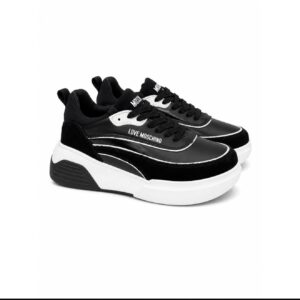 0c5525b9-34fc-4ca8-af88-c38ae7947a84 LOVE MOSCHINO Sneakers Donna Nere con Suola Maxi Bianca