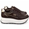 Ynot sneakers donna nere con platform alta  altezza 5 cm
