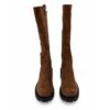 Ynot stivali donna scamosciati marroni con suola platform 