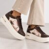 1A69ED1ACDAFE3EDB36648BC3487F0E1_ Ynot? sneakers donna marroni con stampa parigi e platform