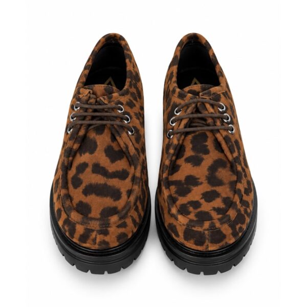 1AB16F8CBC569F8BC062E04141557CAC_ Emanuelle vee derby donna animalier marrone con lacci e suol
