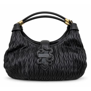 Just Cavalli Borsa Donna Nera con Logo Serpenti