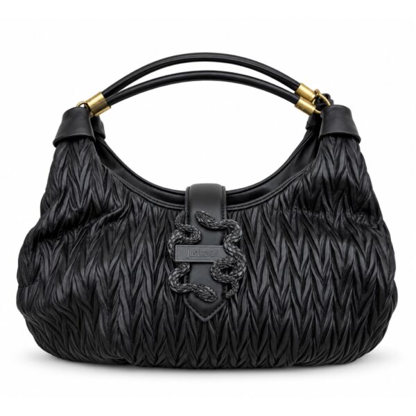 2995b4a8-c38d-46df-89d7-a65ac8647d8d Just Cavalli Borsa Donna Nera con Logo Serpenti