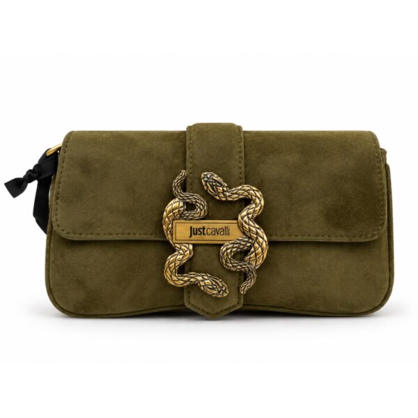 46c5df6f-1f75-4e95-92f9-4b48b3f58c1e Just Cavalli Borsa Donna Verde Oliva Effetto Scamosciato