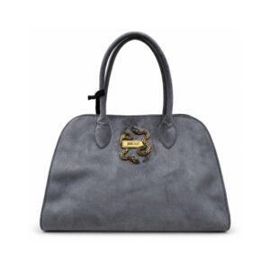 JUST CAVALLI Borsa Donna Grigia Effetto Scamosciato