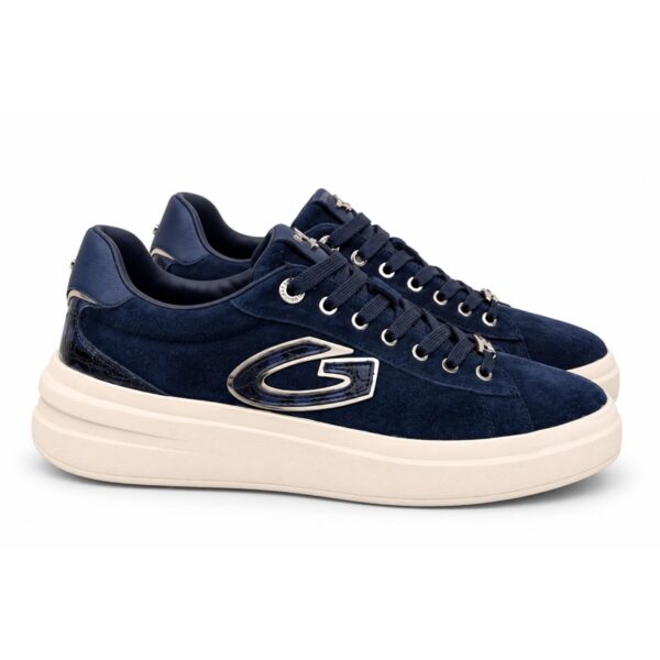 56497F64E521E851738899E3BE2A946F_ Guardiani sneakers donna in camoscio con suola alta bordea