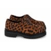 5CE7D11CAD9EF594782B8530A37DBB6A_ Emanuelle vee derby donna animalier marrone con lacci e suol