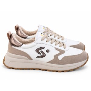 62f96117-1357-44da-8ec7-a1fec005d4e1 STAR FEET Sneakers Donna Beige e Bronzo