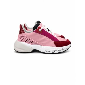 64e59617-0b37-48eb-ab67-16b5747909d5 LOVE MOSCHINO Sneakers Donna Rosa e Bordeaux con Suola Alta