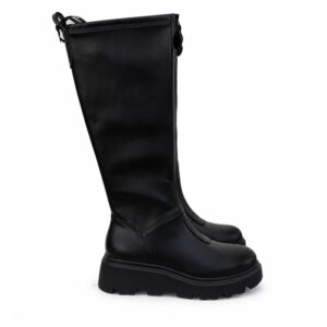 674F5E4AD90A90E7AA17C7B9FB9CFC84_ Ynot stivali donna neri con zeppa e suola platform tacco 5