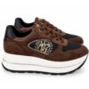 6C3CAA31E2687D538078101CF293D0B8_ Ynot sneakers donna platform bordeaux e marroni altezza su