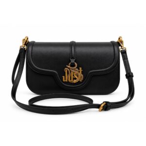 78024e31-e5b6-4ae2-9b45-4d0956f1802a Just Cavalli Borsa Donna Nera a Tracolla con Serpente Dorato