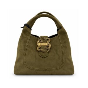 Just Cavalli Borsa Donna Verde Oliva con Logo Serpenti Dorati