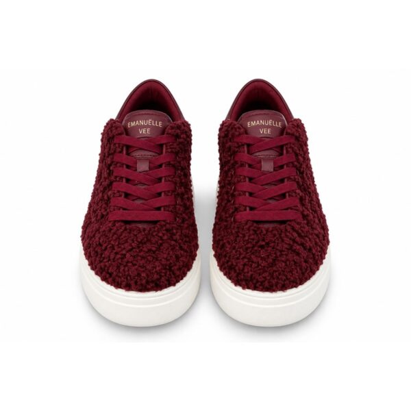 Emanuelle vee sneakers donna bordeaux in tessuto bouclÉ