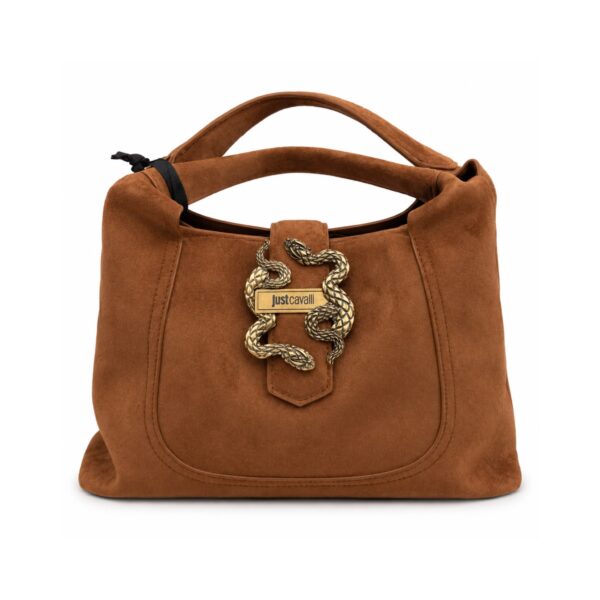 Just Cavalli Borsa Donna Marrone Effetto Camoscio