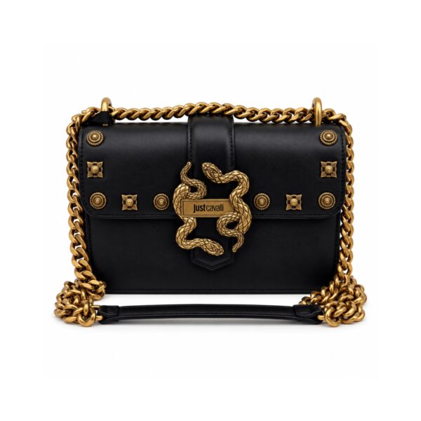 Just Cavalli Borsa Donna Nera con Catena Dorata