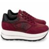 99F210DD4588AB2CE12028C37E806277_ Ynot sneakers donna platform bordeaux e marroni altezza su