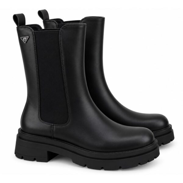 Ynot stivaletti donna neri chelsea con suola platform  alte