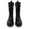 9C8D5B3EA0B9058D658CD1C61C36D37B_ Emanuelle vee stivali donna neri stringati con suola platfor