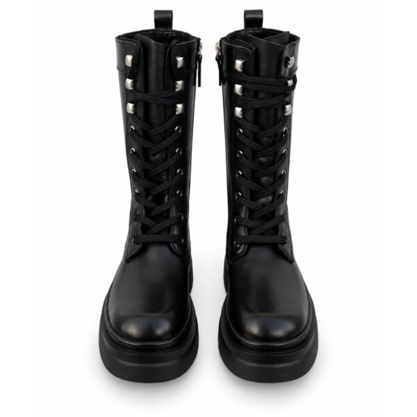 9C8D5B3EA0B9058D658CD1C61C36D37B_ Emanuelle vee stivali donna neri stringati con suola platfor