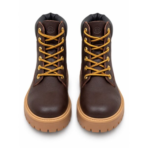 Lumberjack anfibio donna marrone scuro con suola alta color