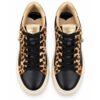 Guardiani sneakers donna nere con inserti animalier