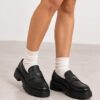 B4AACC82CB0A4753CB70098E6429AE85_ Ynot? mocassini donna neri platform con suola carrarmat