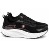 CE9BFE6F8B54569DFD89E9625FAC0031_ Lumberjack sneakers donna nere con suola alta bianca e detta