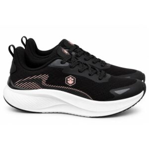 CE9BFE6F8B54569DFD89E9625FAC0031_ Lumberjack sneakers donna nere con suola alta bianca e detta