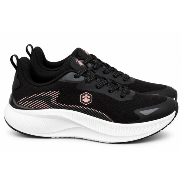 CE9BFE6F8B54569DFD89E9625FAC0031_ Lumberjack sneakers donna nere con suola alta bianca e detta