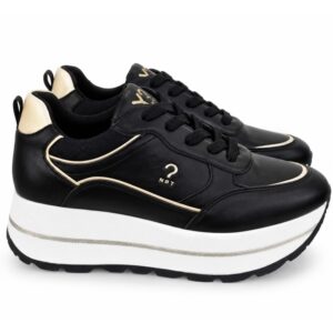 E62EABF0E2B15F4BA580B021CE4DB3B6_ Ynot sneakers donna nere con platform alta altezza 5 cm