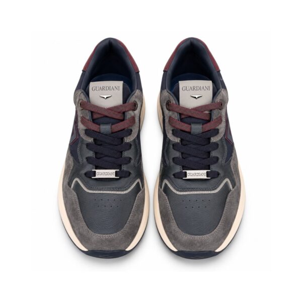 Guardiani sneakers uomo blu navy e grigie con dettagli borde