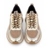 Emanuelle vee sneakers donna beige e oro con dettagli metall