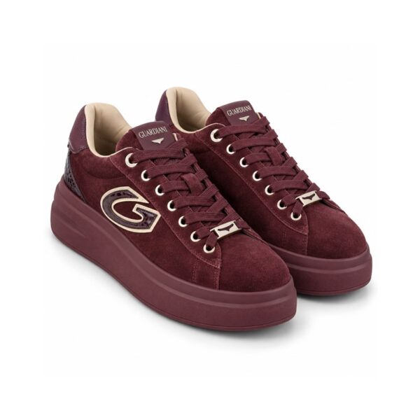 F7C81016BCF90984BA92C09EC8CD3107_ Guardiani sneakers donna in camoscio con suola alta bordea