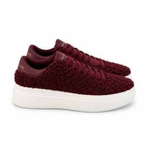 F84C55454F3D539A5C68D07096821BCE_ Emanuelle vee sneakers donna bordeaux in tessuto bouclÉ